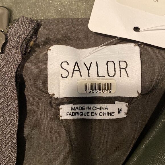 #700 SAYLOR Veronica Vegan Leather Wrap Dress Retail $247 - Picture 10 of 16